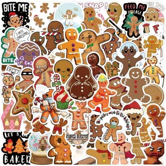 Gingerbread Man Holiday Stickers - Picture 2 of 5